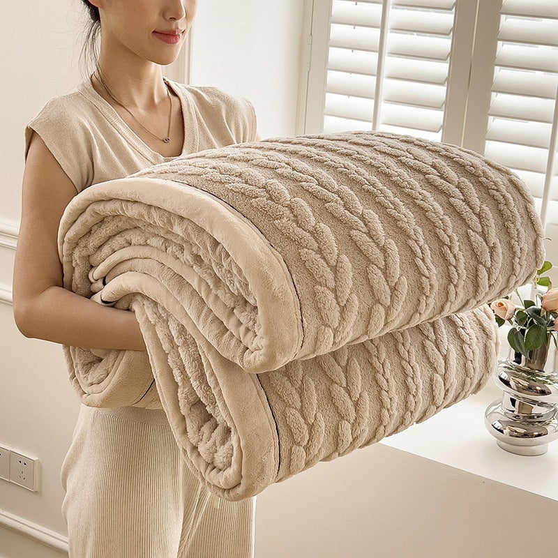 Textured Cozy Throw Blanket