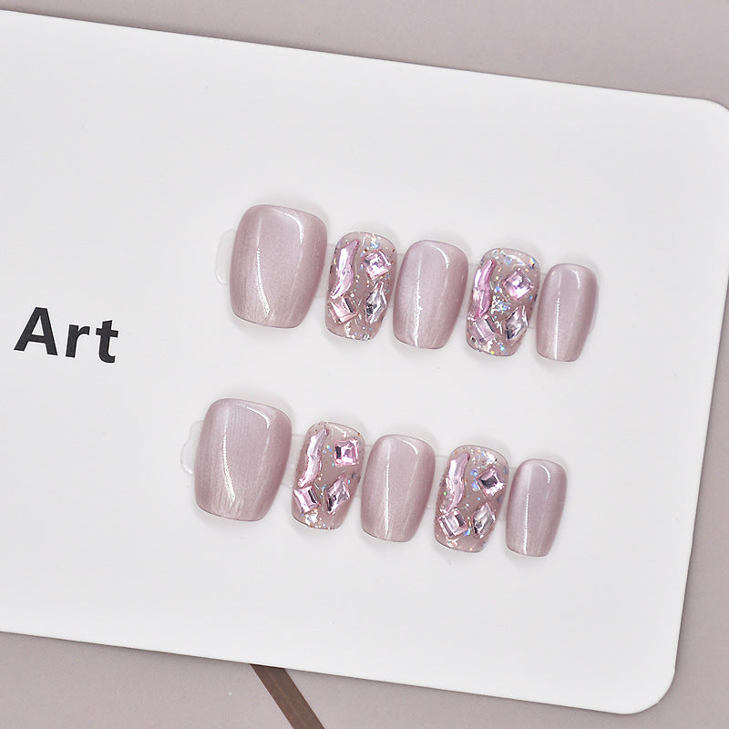 Glamorous Heart-Themed Press-On Nail Set Stornfield