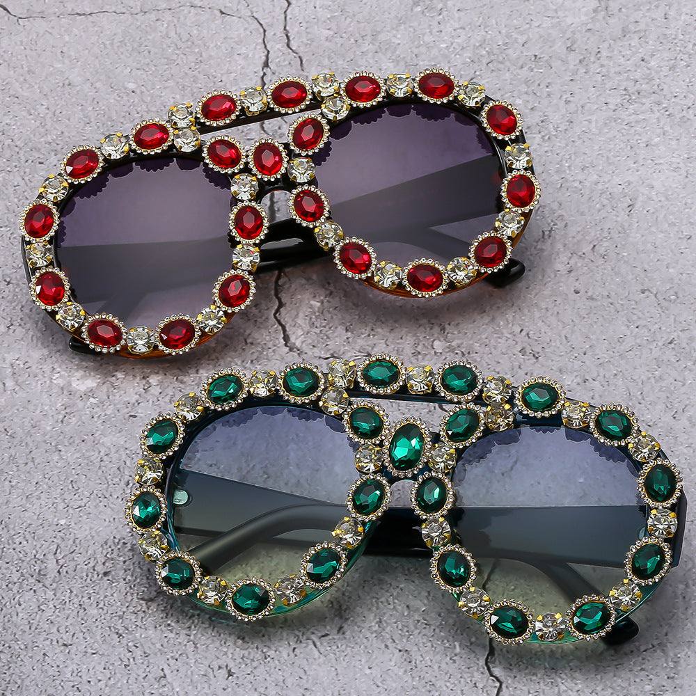 Ladies Glamorous Statement Sunglasses with Eye-Catching Crystal Frame Stornfield