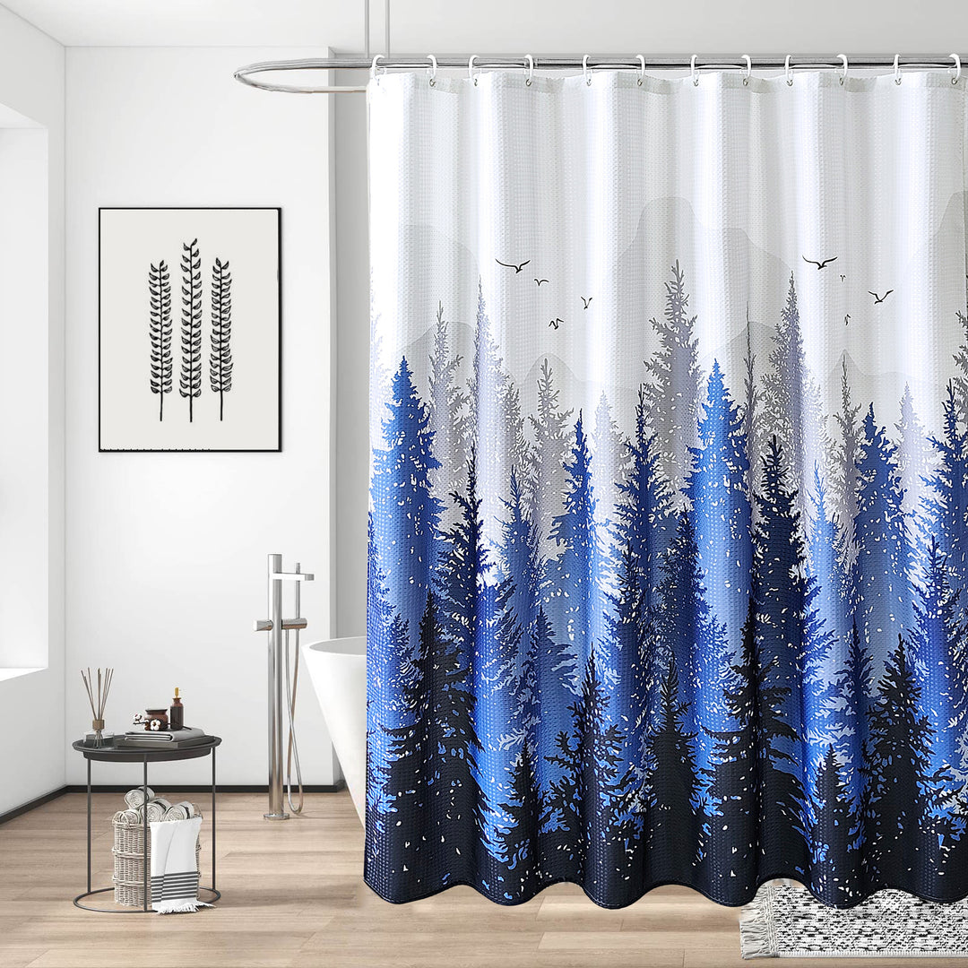 Geometric Patterned Waterproof Shower Curtain Stornfield