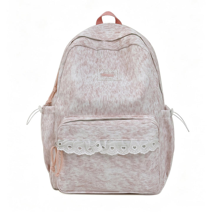 Stylish Backpack with Decorative Lace Trim Stornfield