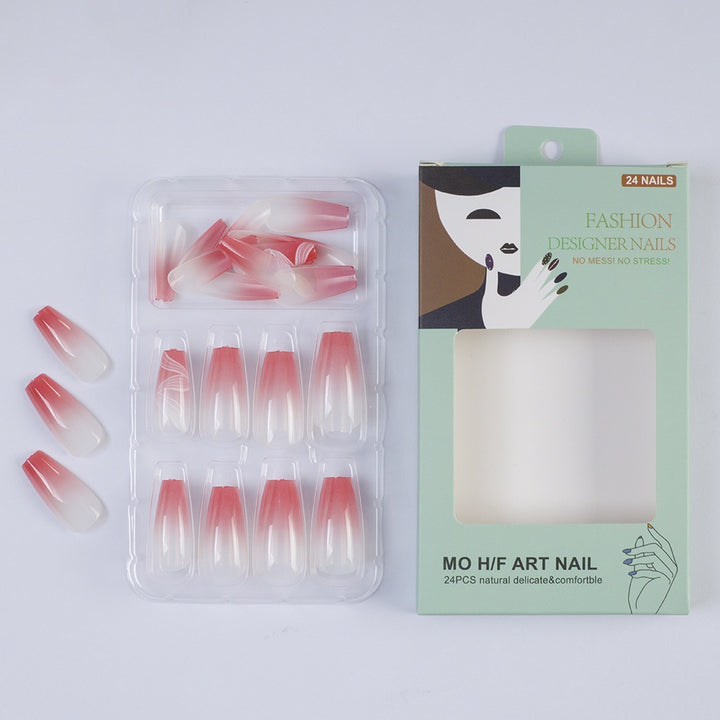 Art nails with elegant ombre and floral pattern Stornfield