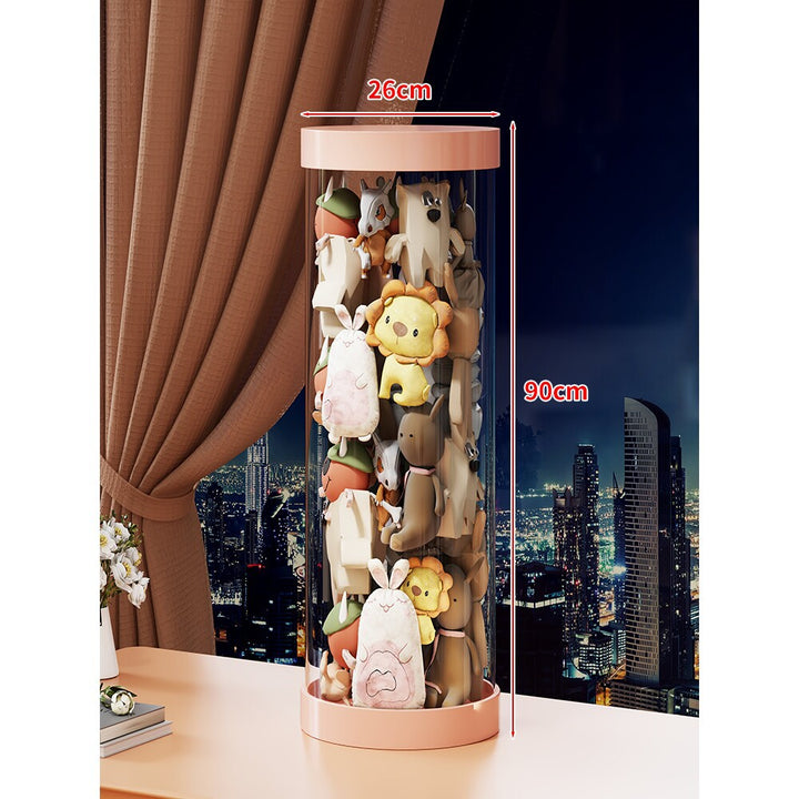 Tall Clear Acrylic Plush Toy Display Tower Organizer