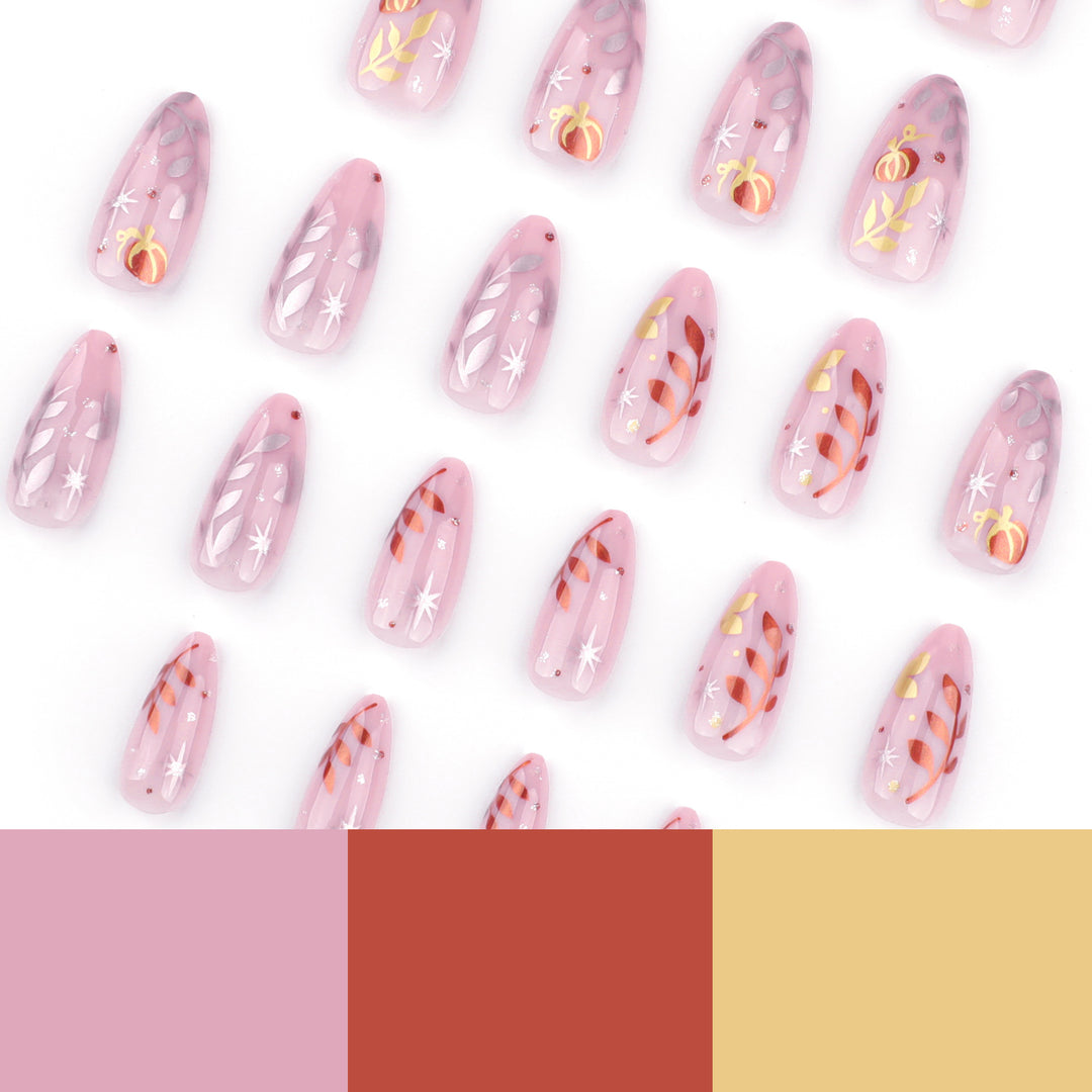 Artistic acrylic nails with elegant floral design Stornfield