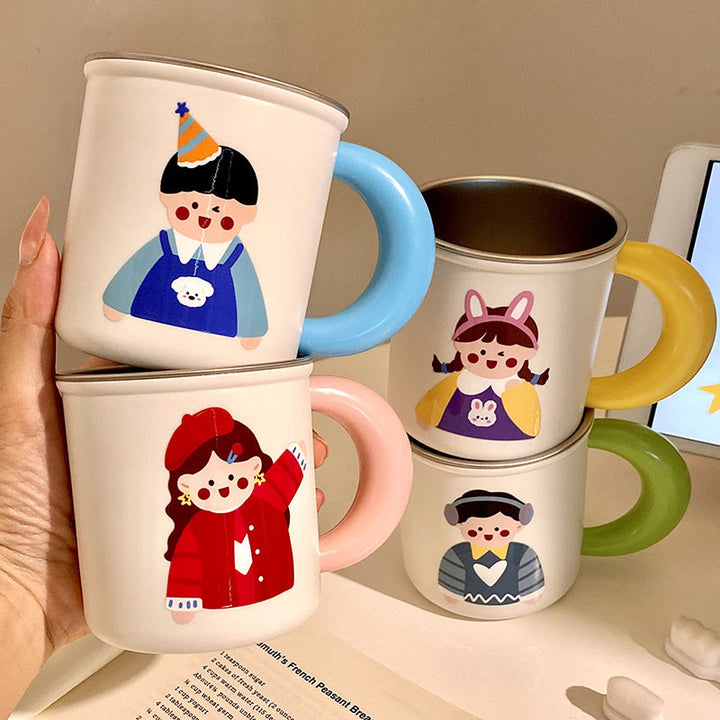 Stainless Steel Coffee Mug with Cheerful Children's Design Stornfield