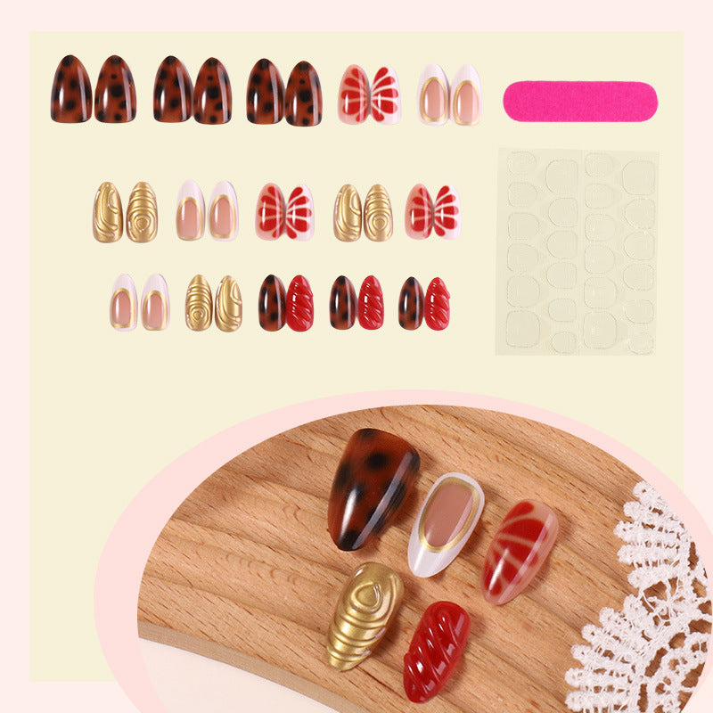 Decorative Press-On Nail Art Set with Unique Seasonal Designs Stornfield