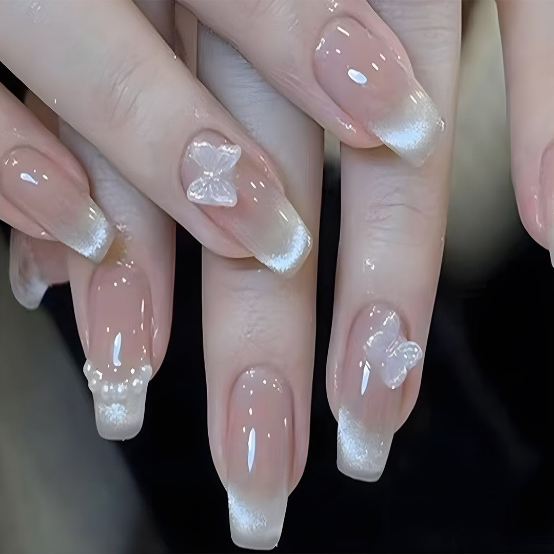 Artificial nail set with elegant glitter finish Stornfield