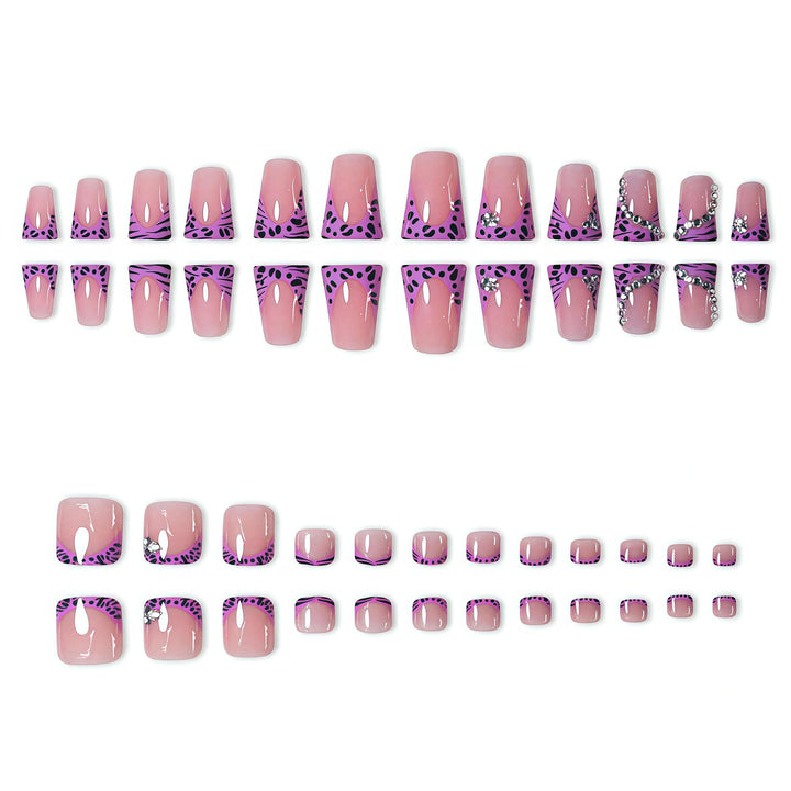 Decorative Nail Art Extensions with Gem Accents Stornfield