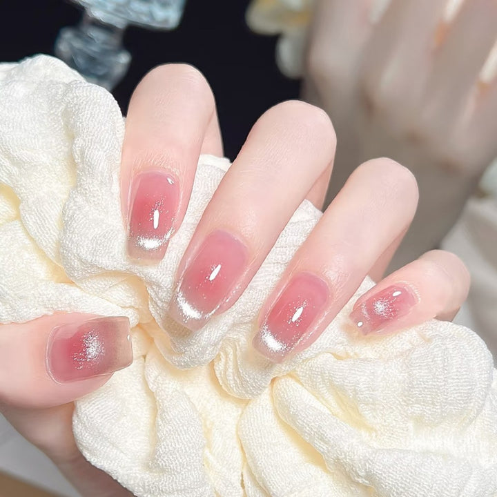 Glittery French Tip Press-On Nails Stornfield