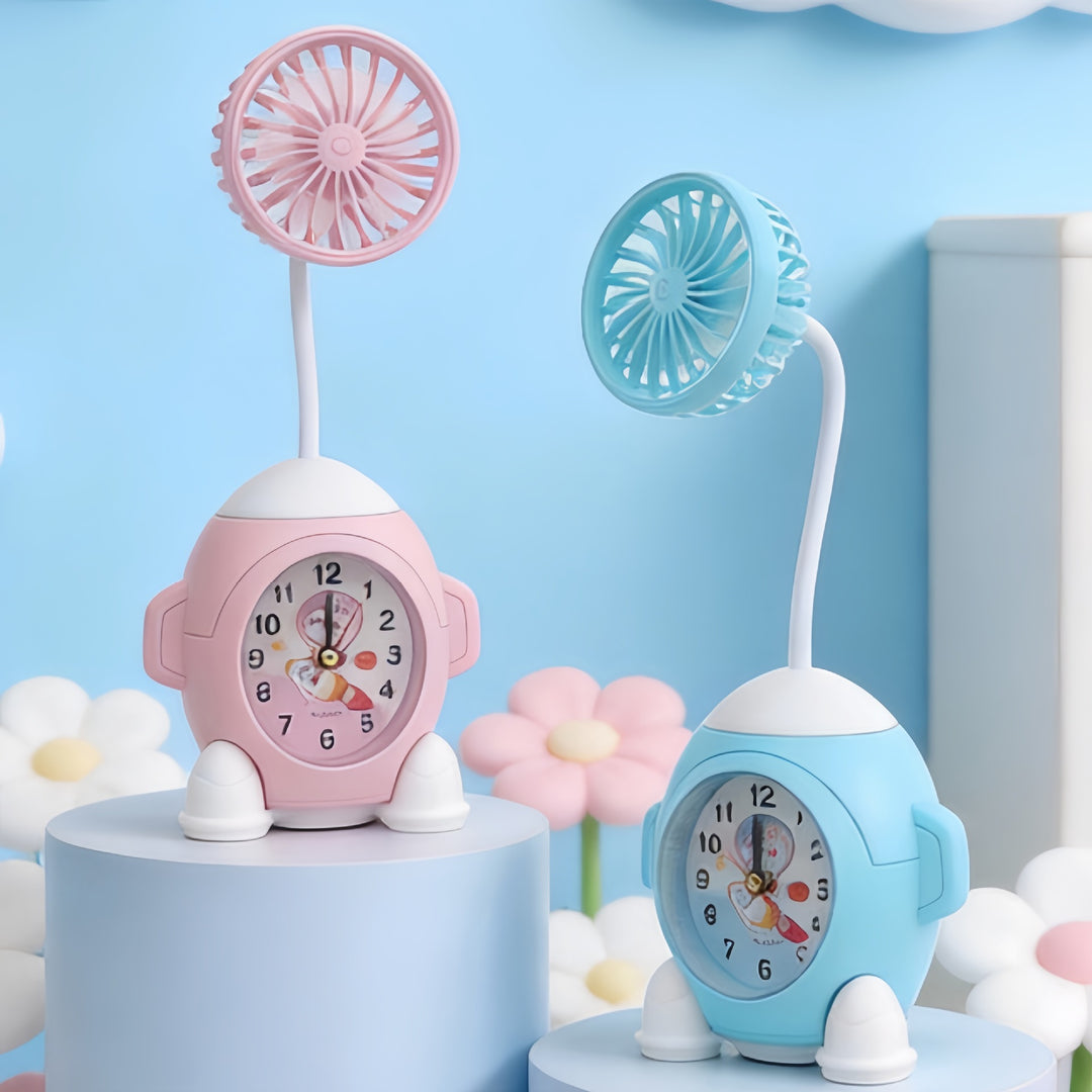 Women Multifunctional Table Clock with Fan Stornfield