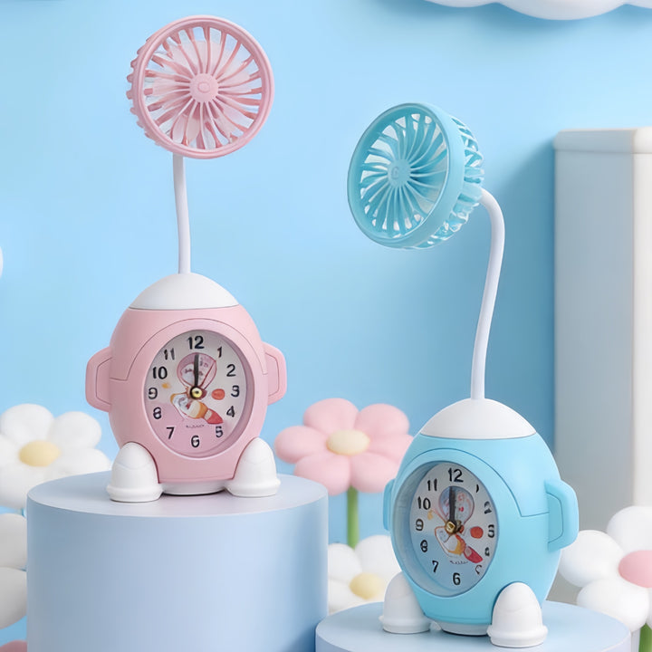 Women Multifunctional Table Clock with Fan Stornfield