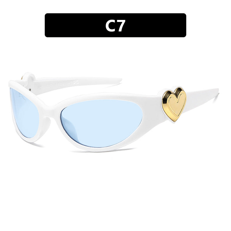 Ladies fashionable sunglasses with heart-shaped detail Stornfield