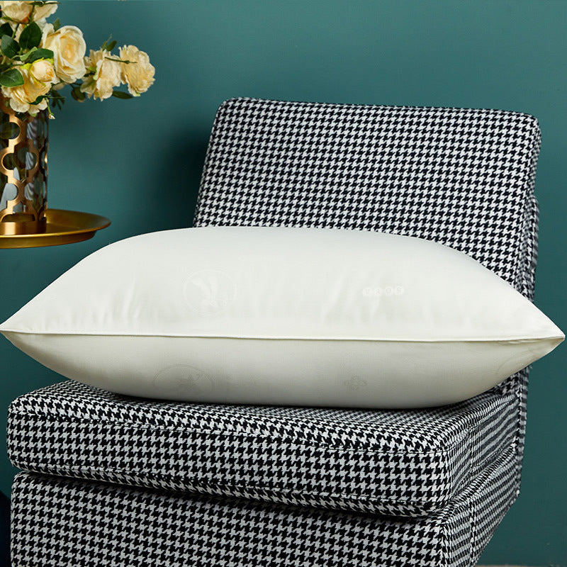 All-Season Breathable Down-Alternative Bed Pillow with Bamboo-Blend Cover