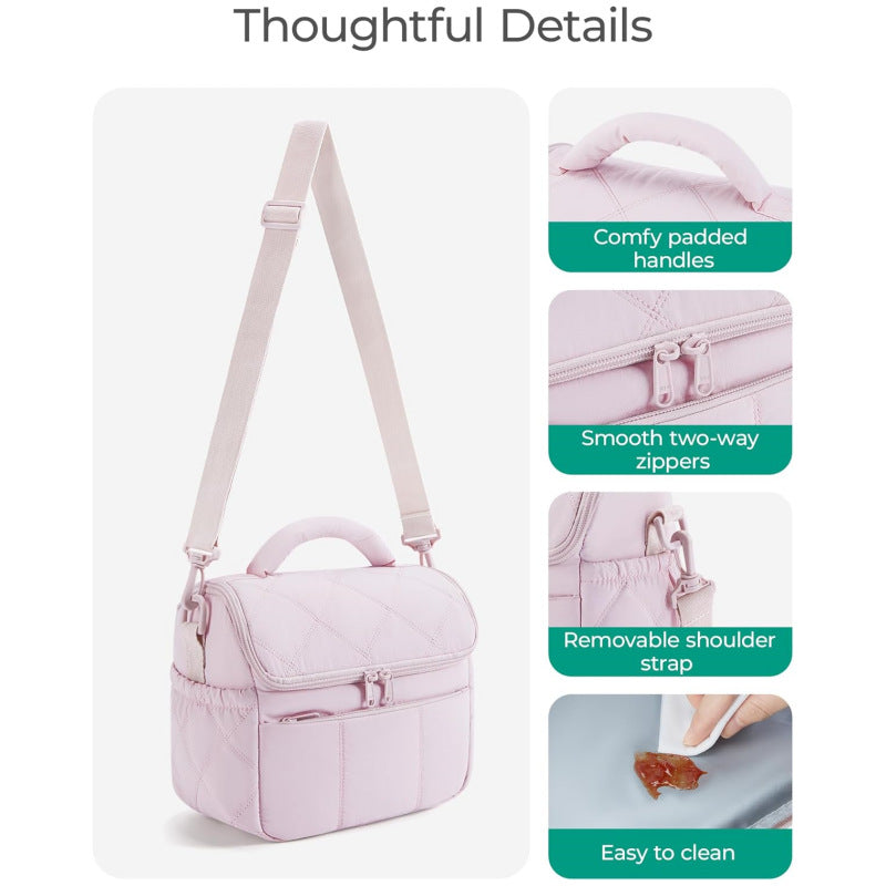 Insulated cosmetic bag with multiple compartments Stornfield