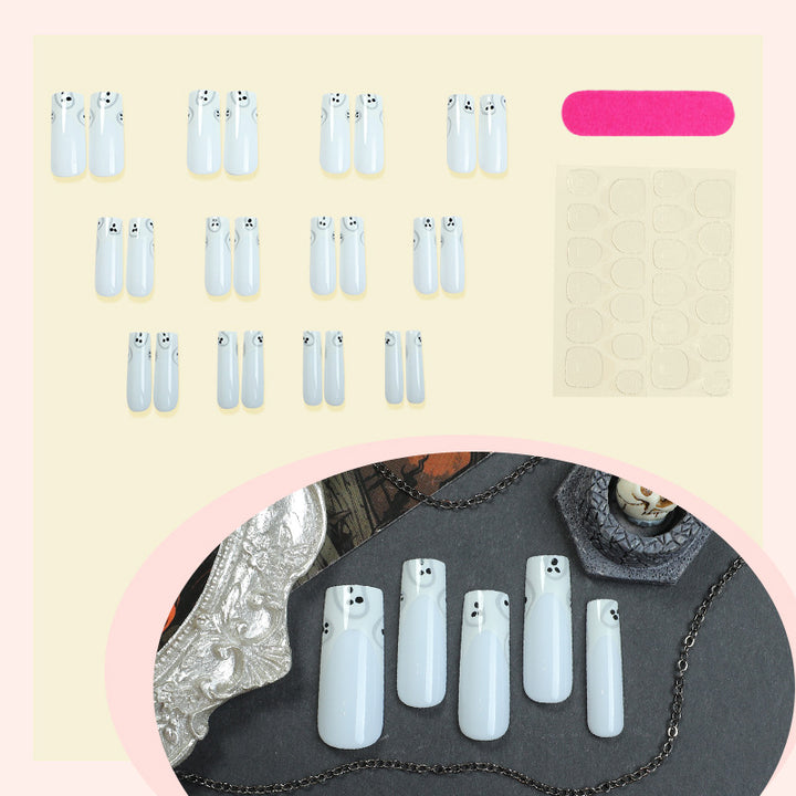 Nail art set with creepy ghost design Stornfield