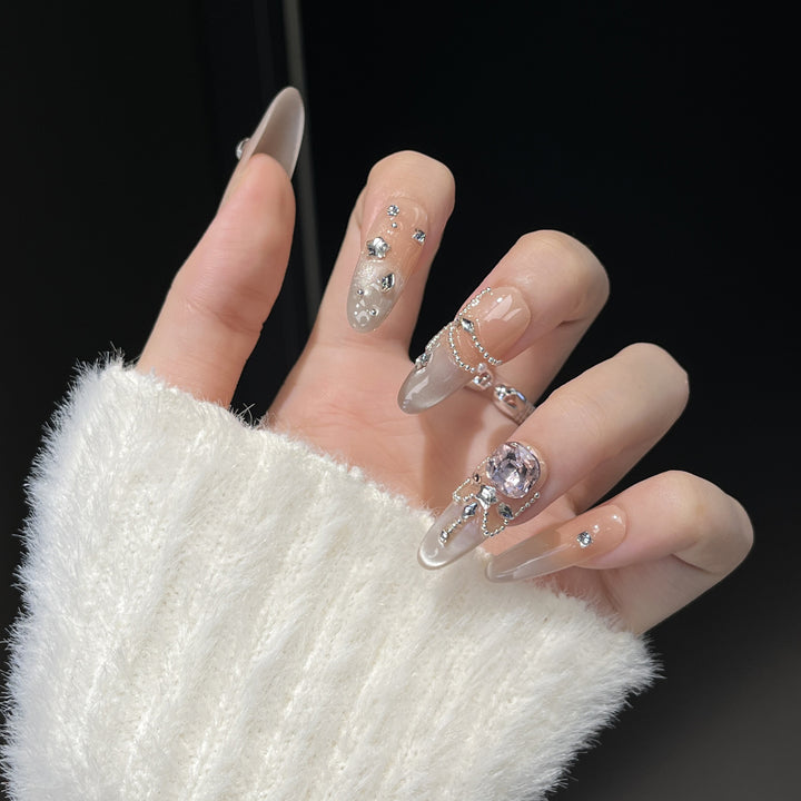 Luxury Rhinestone-Embellished Nail Art Extensions Stornfield