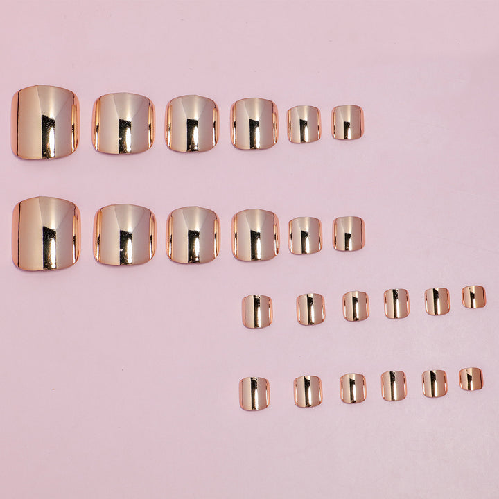 Metallic Press-On Toenail Set Stornfield