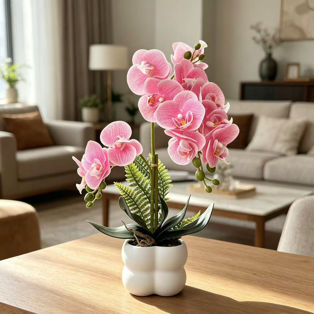 Premium Lifelike Orchid Plant Arrangement