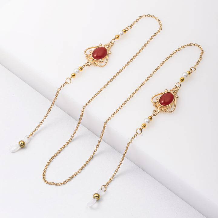 Elegant Eyewear Chain with Decorative Gemstones Stornfield