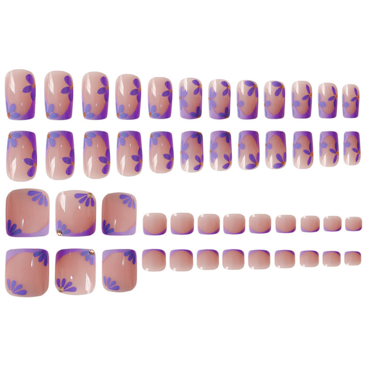 Artistic French Tip Nail Art Extensions Stornfield