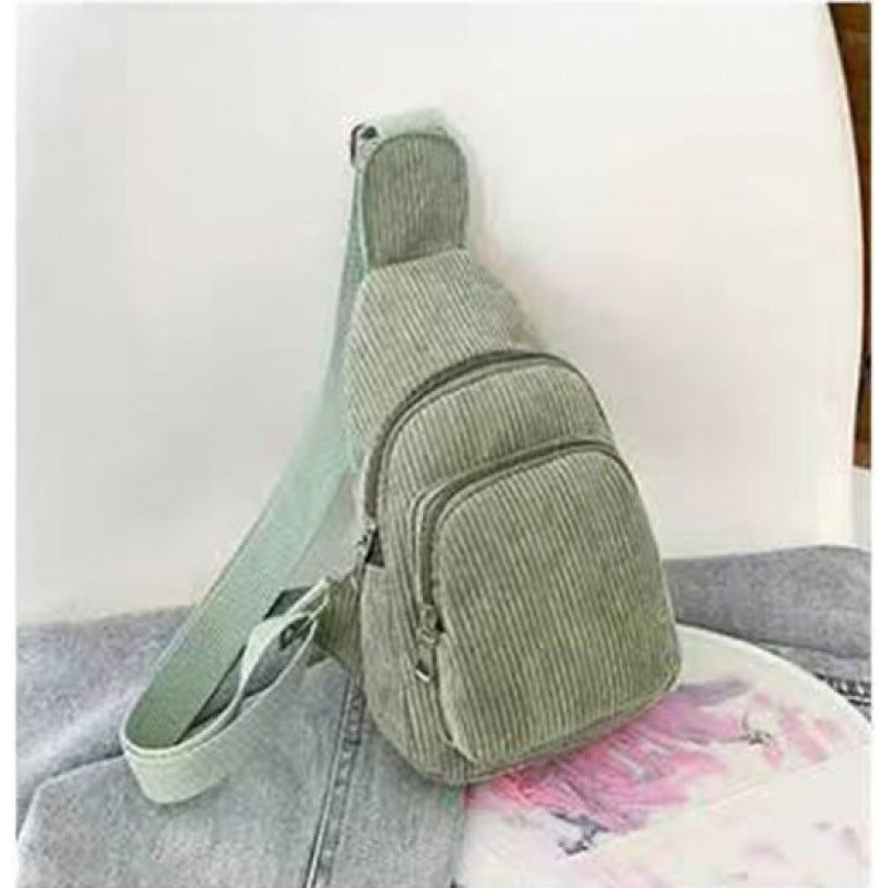 WoMulti-Compartment Corduroy Sling Bag Stornfield
