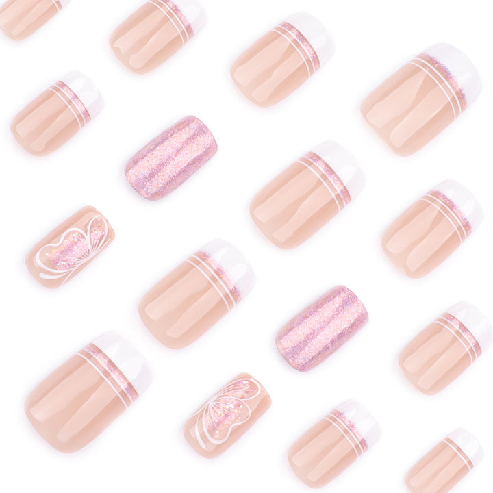 Artful Nail Art with Delicate Butterfly Motif Stornfield