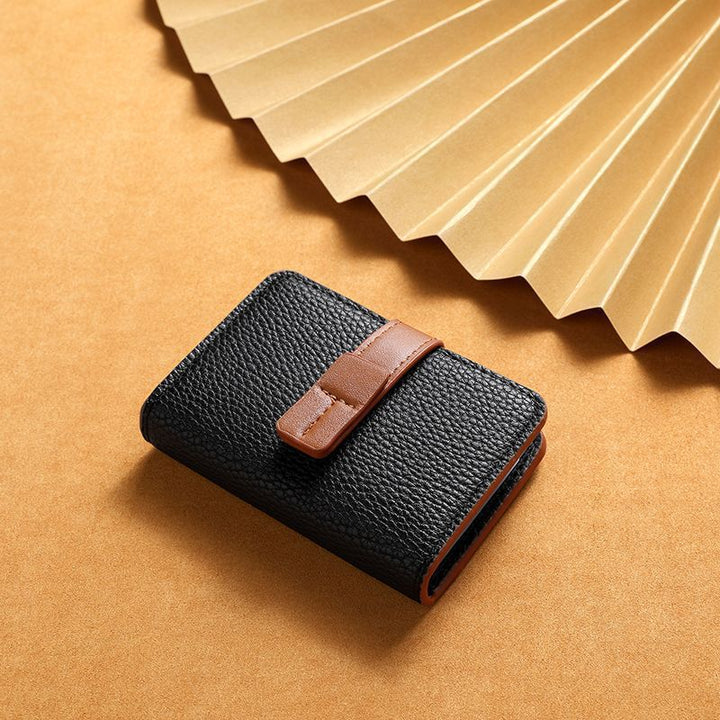 Textured Leather Cardholder Wallet Stornfield