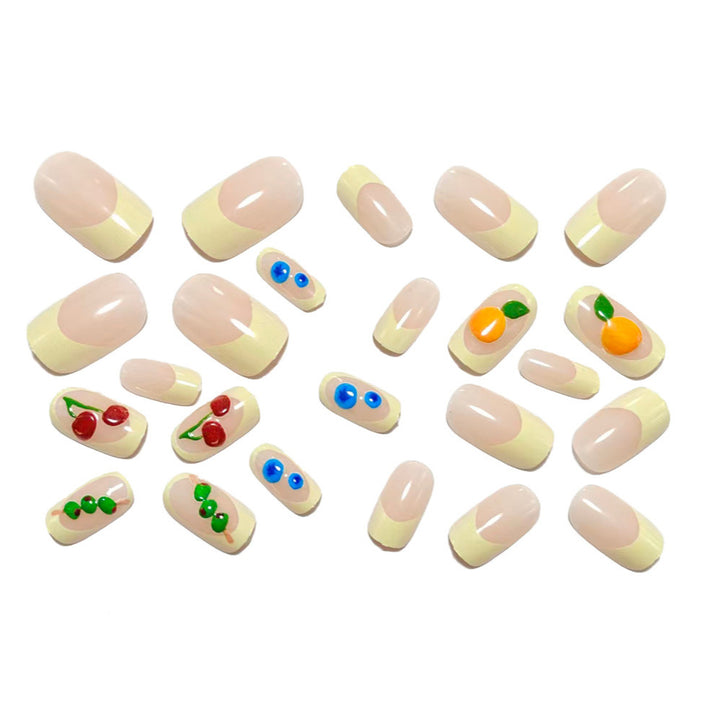 Artificial nails with colorful fruit designs Stornfield