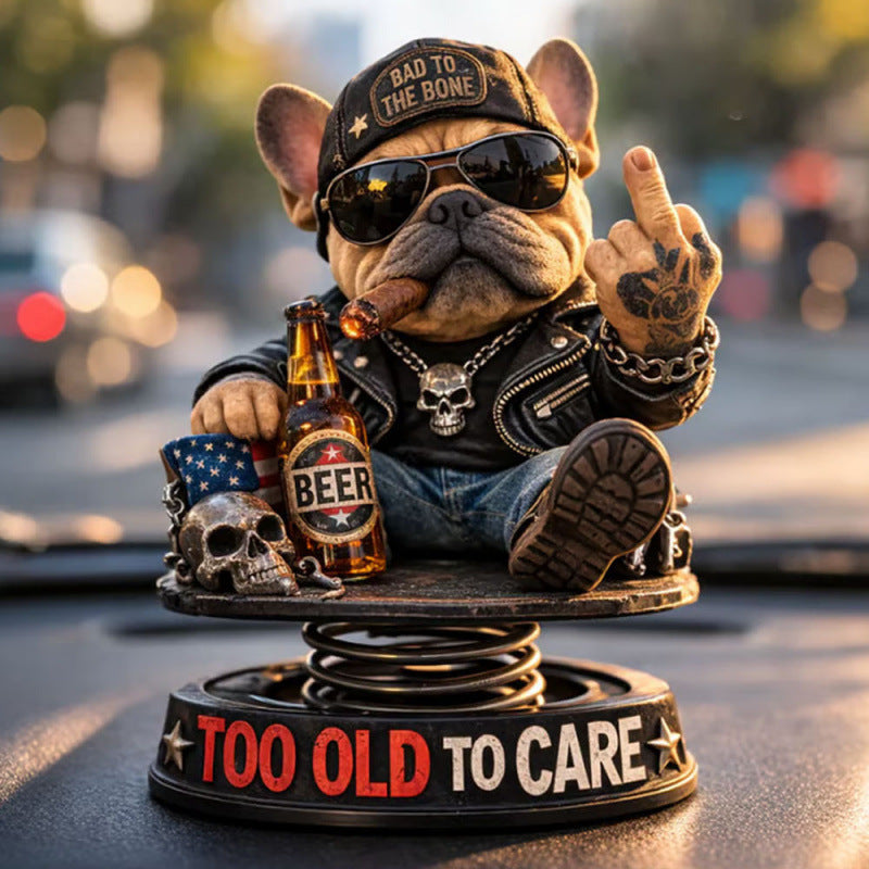 Decorative bulldog figure in rocker style Stornfield