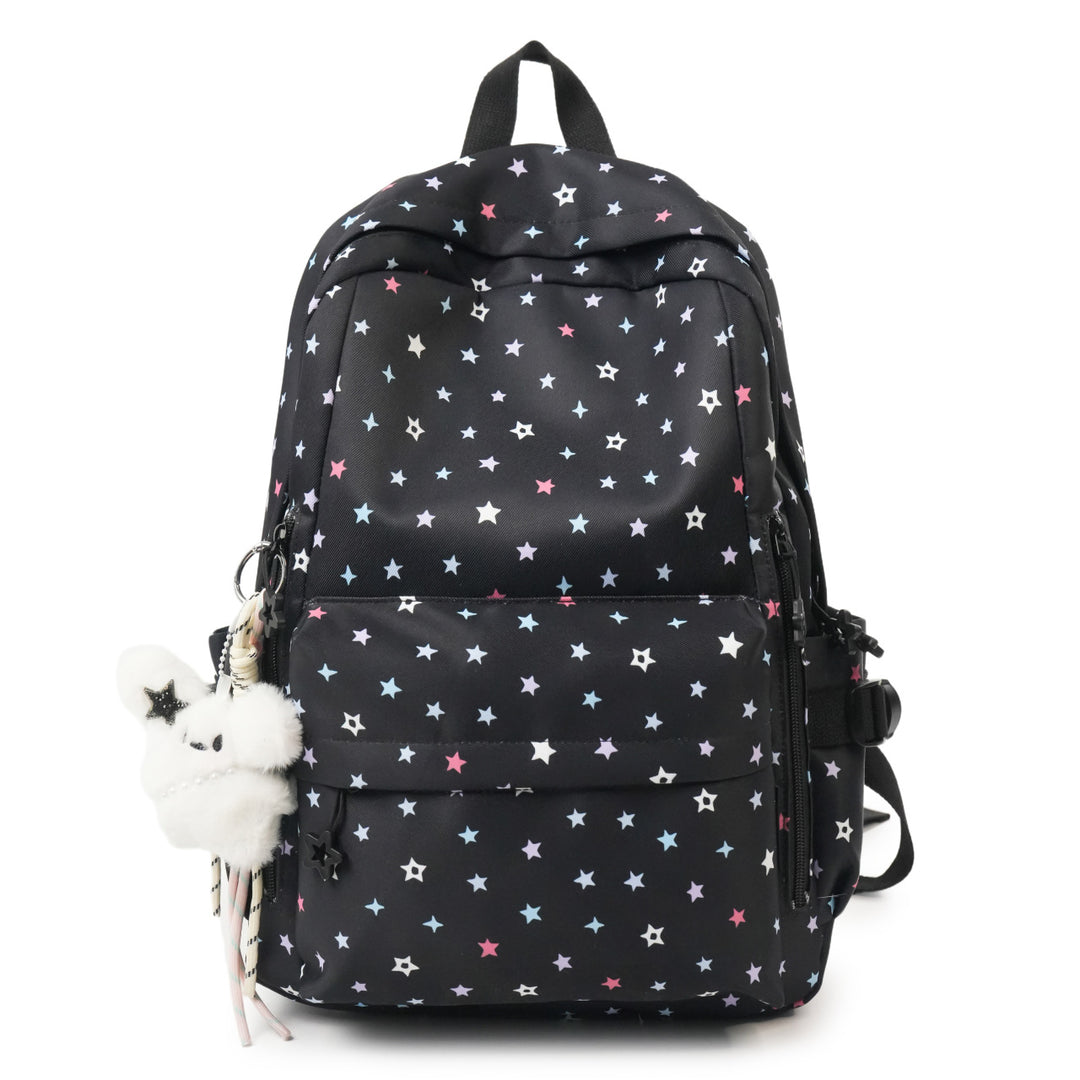 Backpack with Playful Star Pattern and Practical Storage Compartment Stornfield