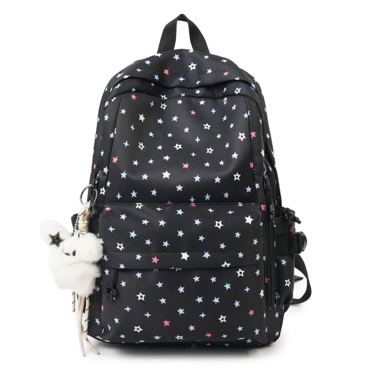 Backpack with Playful Star Pattern and Practical Storage Compartment Stornfield
