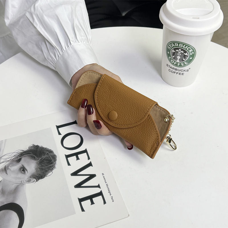 Textured Leather Zip Coin Purse Stornfield