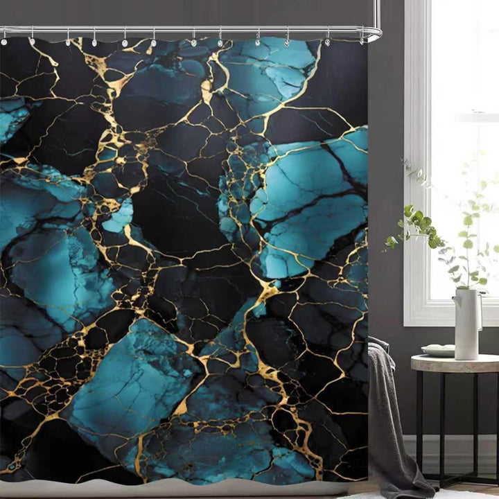Artistic Marble Texture Shower Curtain Stornfield