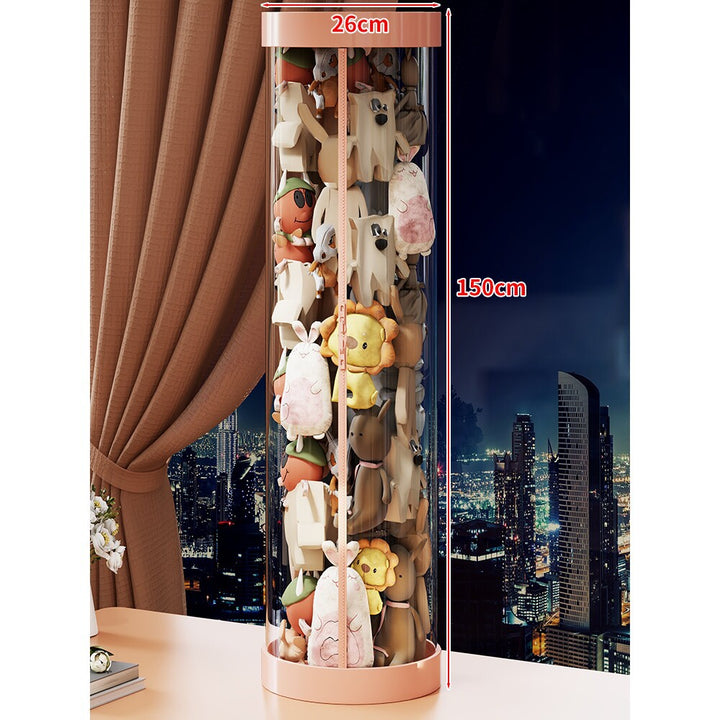 Tall Clear Acrylic Plush Toy Display Tower Organizer