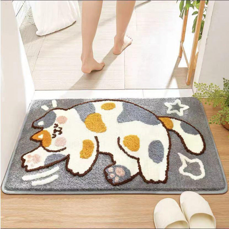 Coastal Waves Shaped Bath Mat
