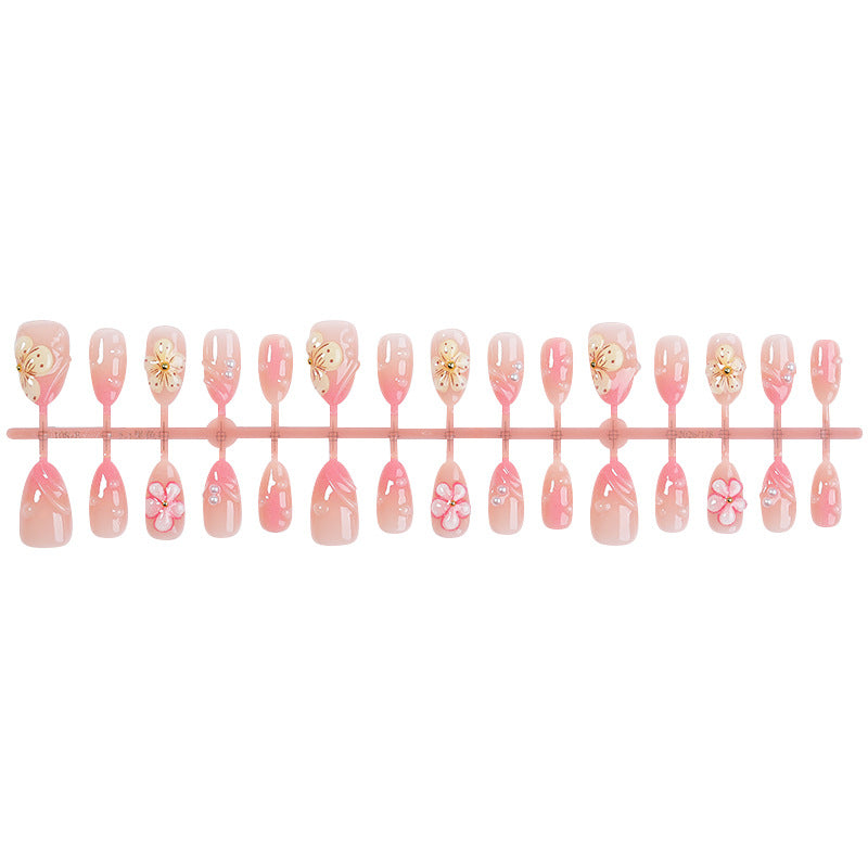 Artificial nail set with floral details and elegant design Stornfield