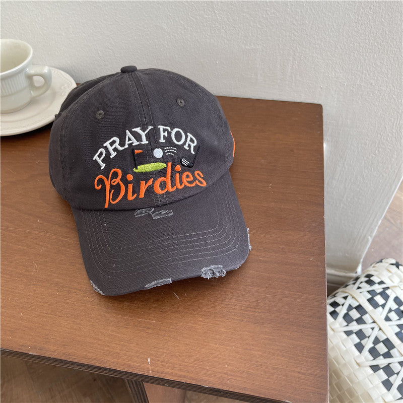 Women's Casual Distressed Embroidered Baseball Cap Stornfield
