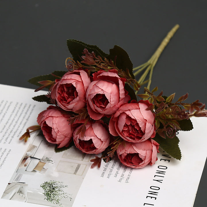Decorative Faux Peony Bouquet for Home Display