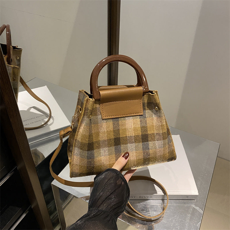 Plaid Structured Mini Handbag Stornfield