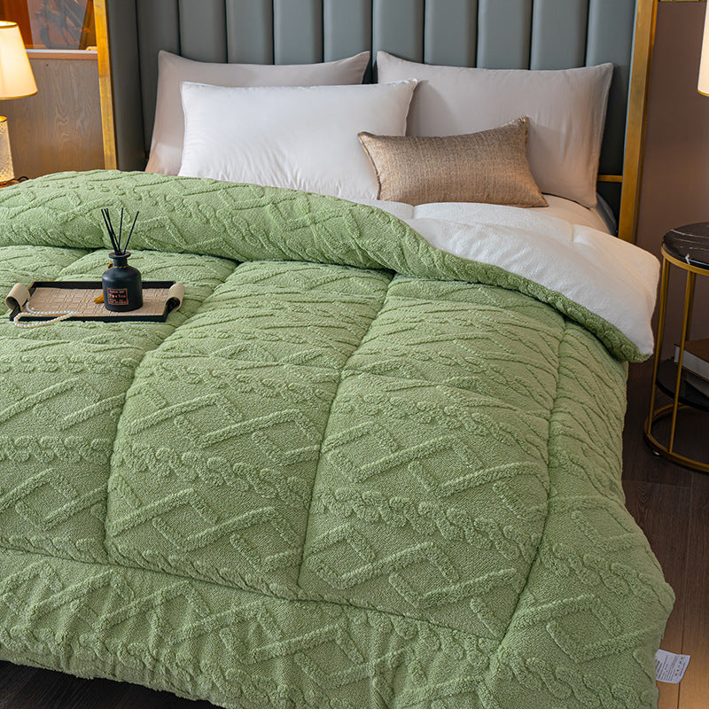 Plush Textured Quilted Blanket