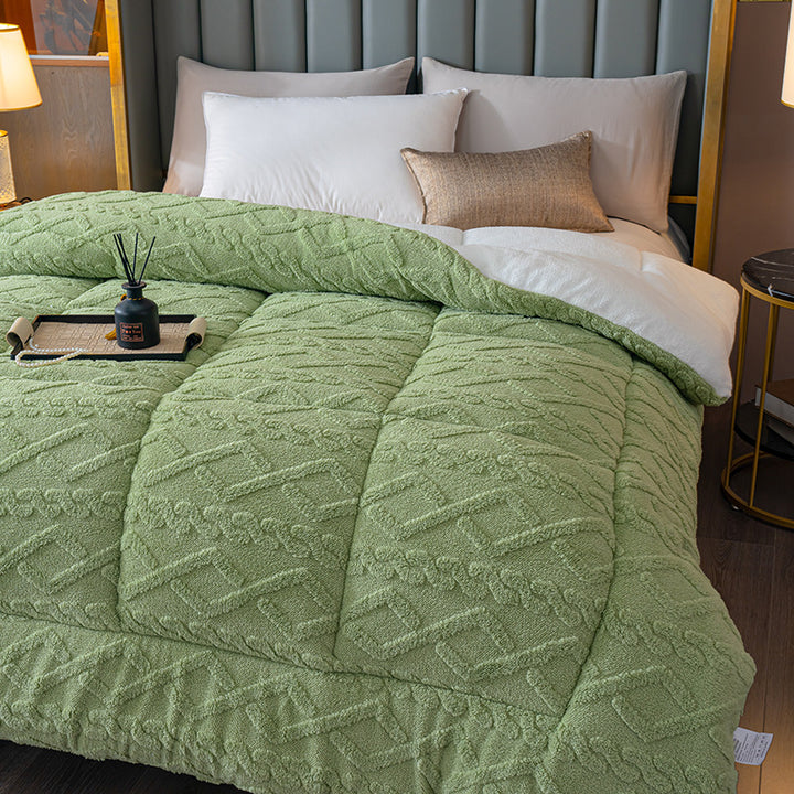 Plush Textured Quilted Blanket