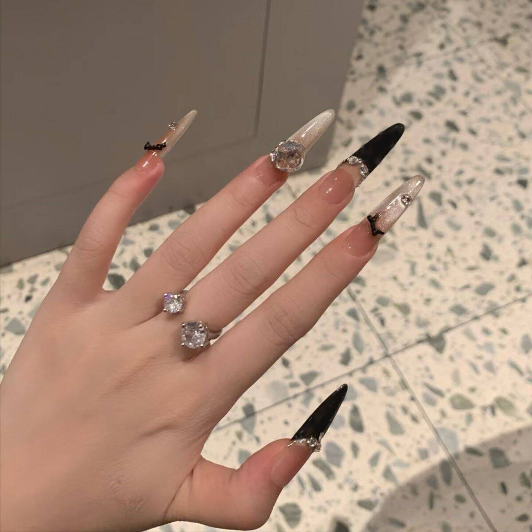 Elegant 3D Embellished Press-On Nail Extensions Stornfield