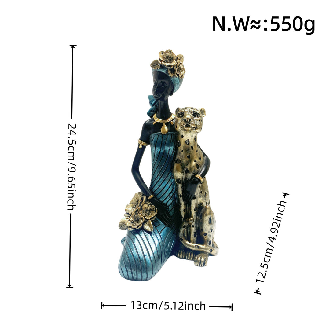 Elegant sculpture with leopard casting Stornfield