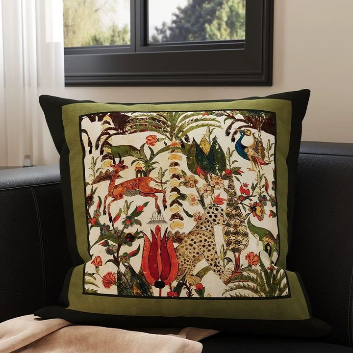 Artistic Animal Painting Throw Pillow