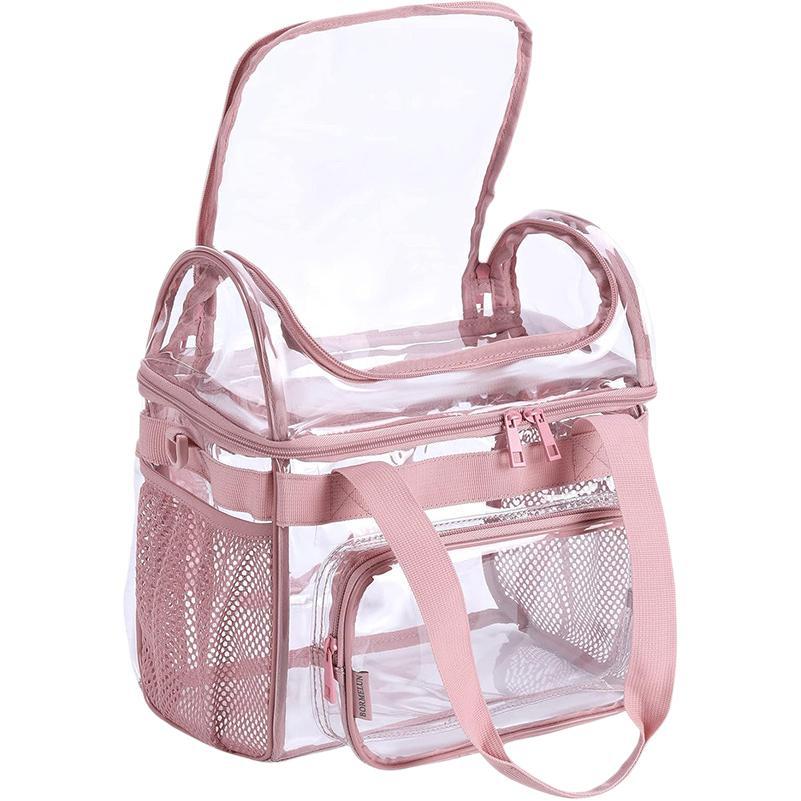 Transparent tote bag with breathable mesh inserts Stornfield