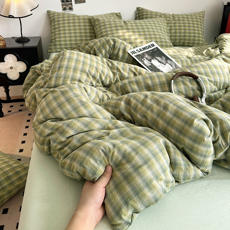 Cozy Checked Duvet Cover Set