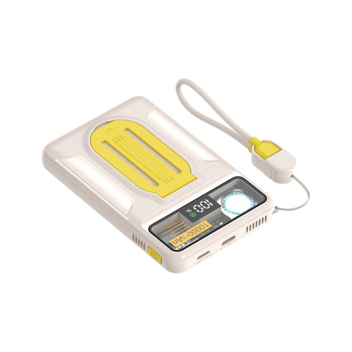 Portable power bank with integrated wireless charging station and precise LCD display Stornfield