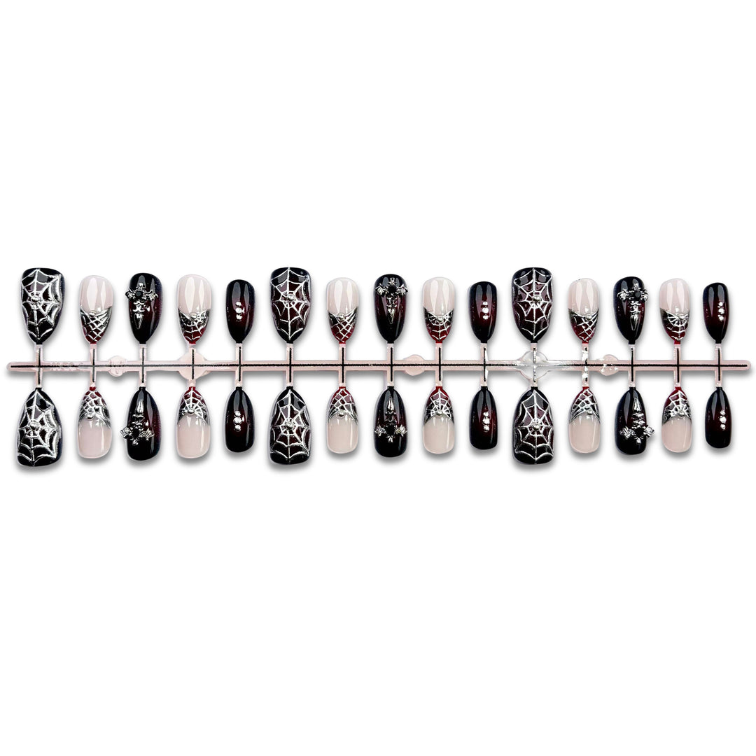 Gothic-Themed Press-On Nail Set
