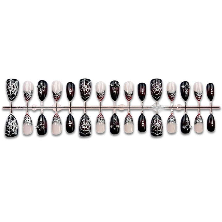Gothic-Themed Press-On Nail Set