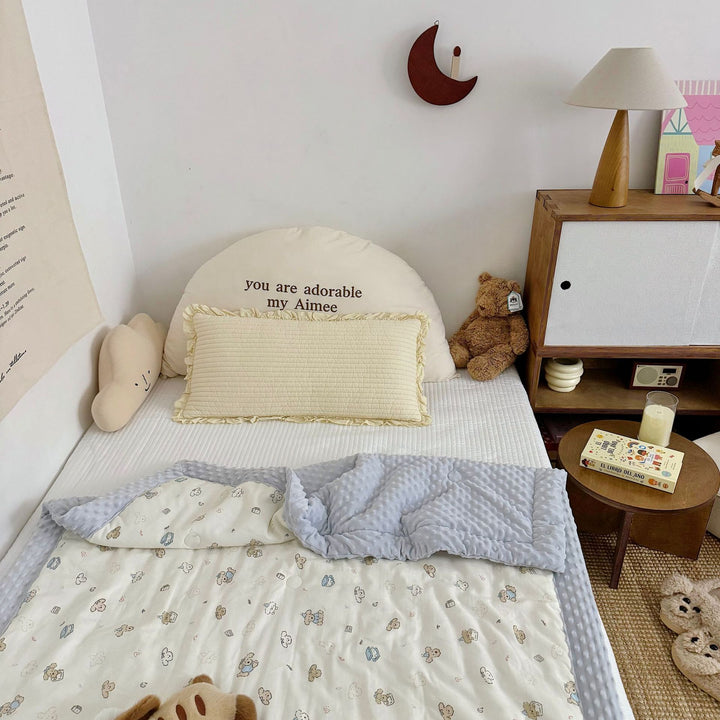Reversible Minky Dot Plush Baby Blanket